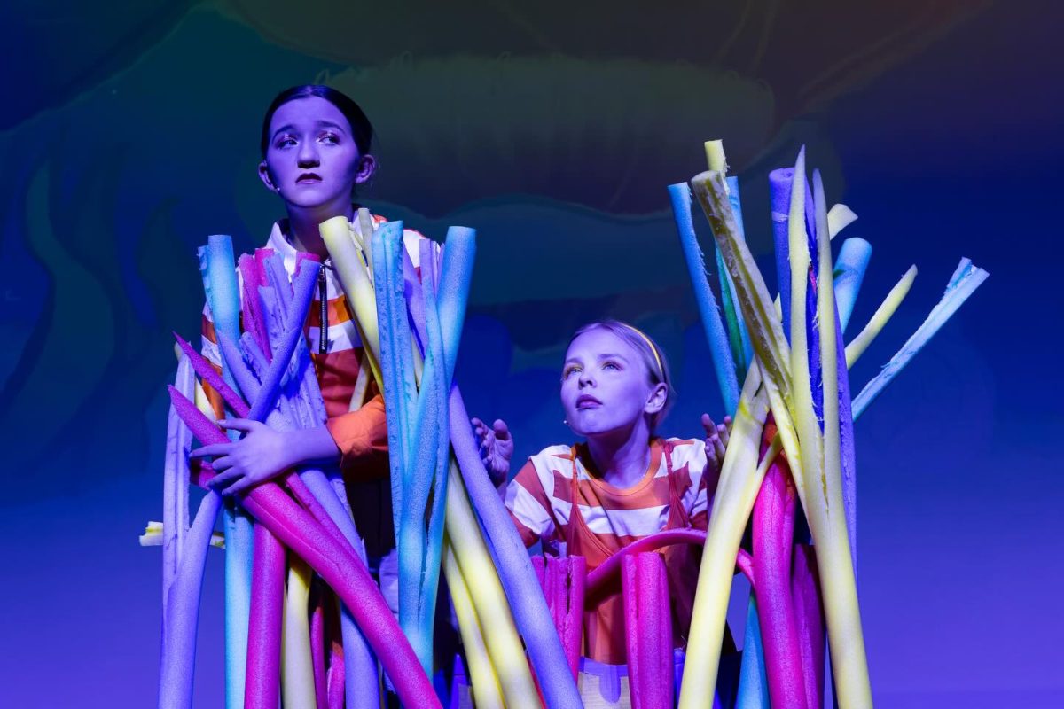 Sophie Arnold and Hannah Kilough on stage